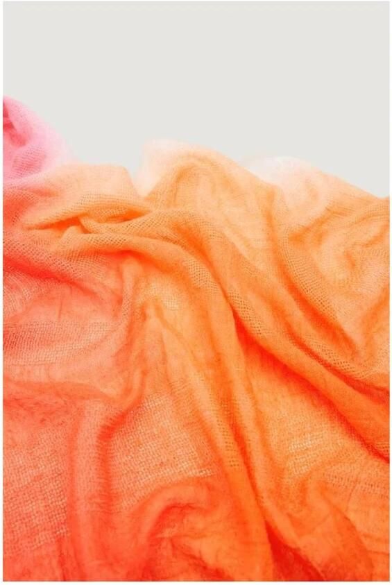 Desigual Gedrukte Oranje Sjaal Lente Zomer Multicolor Dames