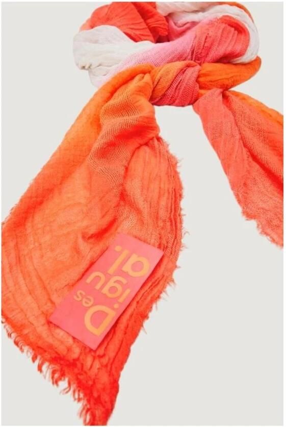 Desigual Gedrukte Oranje Sjaal Lente Zomer Multicolor Dames - Foto 2