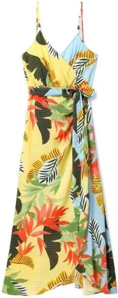 Desigual Tropische Midi Jurk Lente Zomer Collectie Multicolor Dames