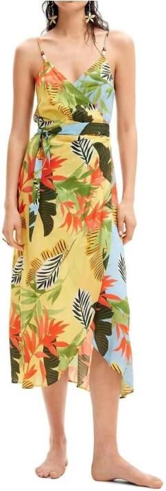 Desigual Tropische Midi Jurk Lente Zomer Collectie Multicolor Dames - Foto 3