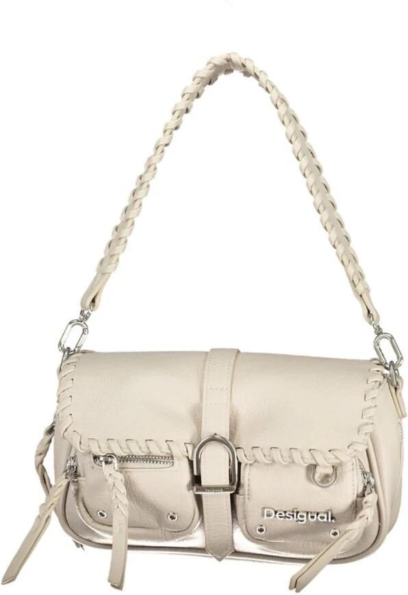 Desigual Witte Handtas met Afneembare Schouderband en Meerdere Compartimenten White Dames - Foto 3