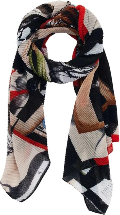 Desigual Groene Gedessineerde Polyester Sjaal Multicolor Dames - Foto 4