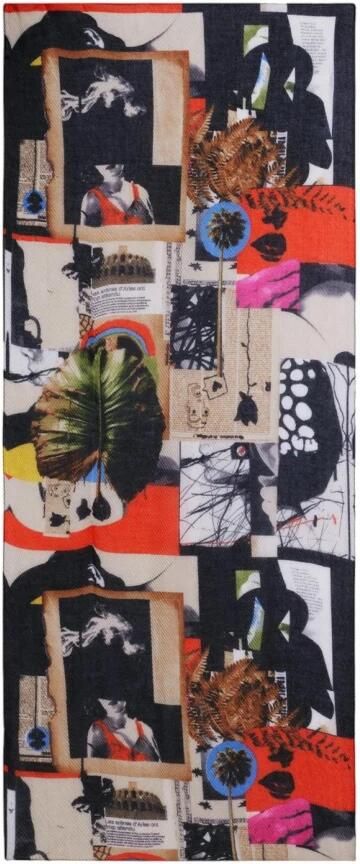 Desigual Groene Gedessineerde Polyester Sjaal Multicolor Dames - Foto 3