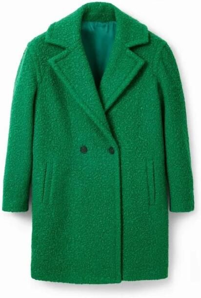 Desigual Groene Knoopsluiting Reverskraag Jas Green Dames - Foto 6