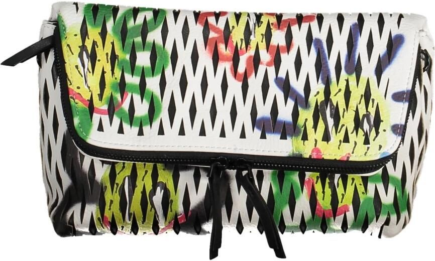 Desigual Witte Polyurethaan Handtas met Verstelbare Schouderband Multicolor Dames - Foto 3