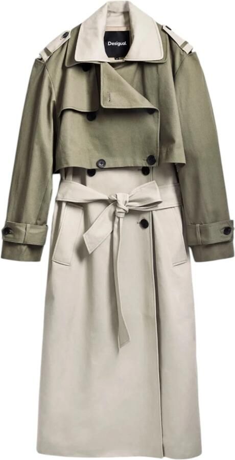 Desigual Katoenen Dames Parka en Trenchcoat Multicolor Dames - Foto 7