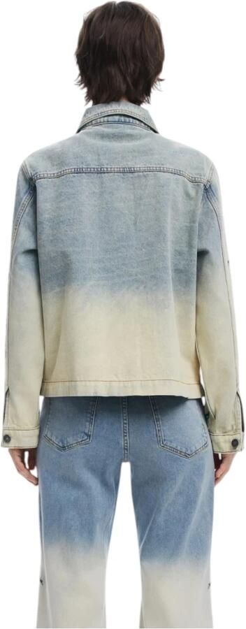 Desigual Trainingsjack Denim jasje bloemen borduurwerk lange mouwen - Foto 6