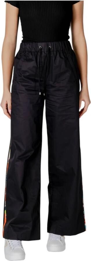 Desigual Zwarte katoenen broek met vetersluiting en zakken Black Dames - Foto 4