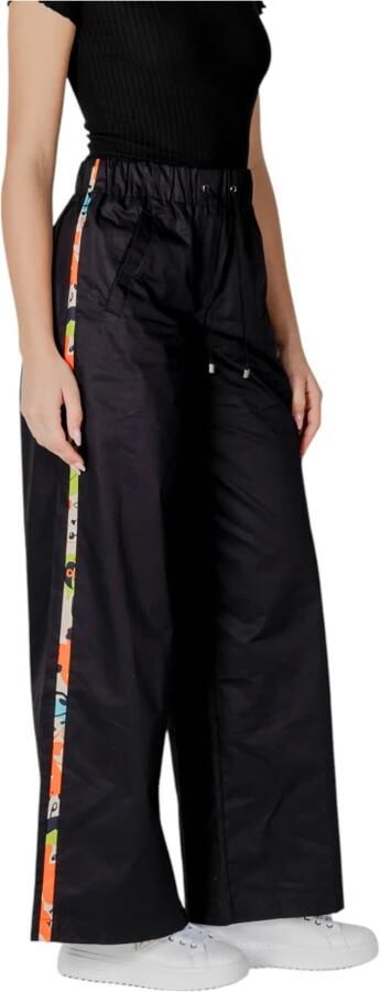 Desigual Zwarte katoenen broek met vetersluiting en zakken Black Dames - Foto 3