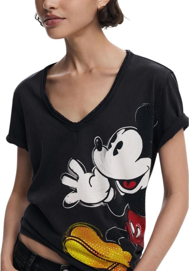 Desigual Katoenen T-shirt met korte mouwen voor dames Black Dames - Foto 4