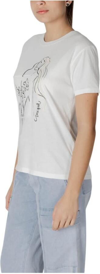 Desigual Katoenen T-shirt met korte mouwen voor vrouwen White Dames - Foto 4