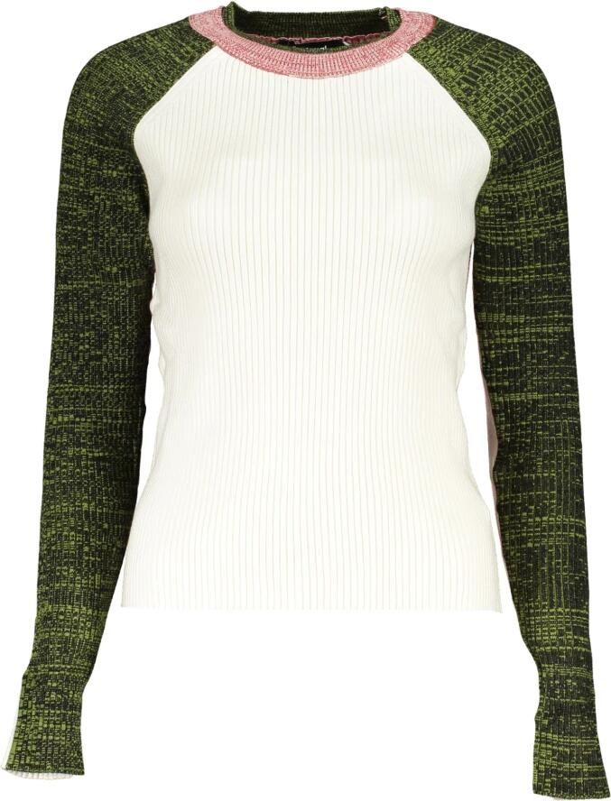 Desigual Elegante Contrast Pullover met Rundhalsausschnitt Multicolor Dames