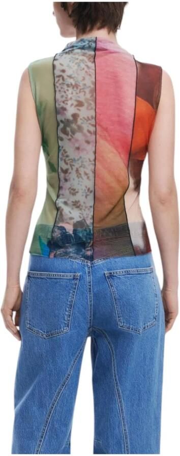 Desigual Kleurrijk Patroon Slip-On Top Multicolor Dames - Foto 4