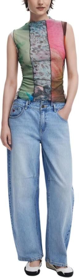 Desigual Kleurrijk Patroon Slip-On Top Multicolor Dames - Foto 5