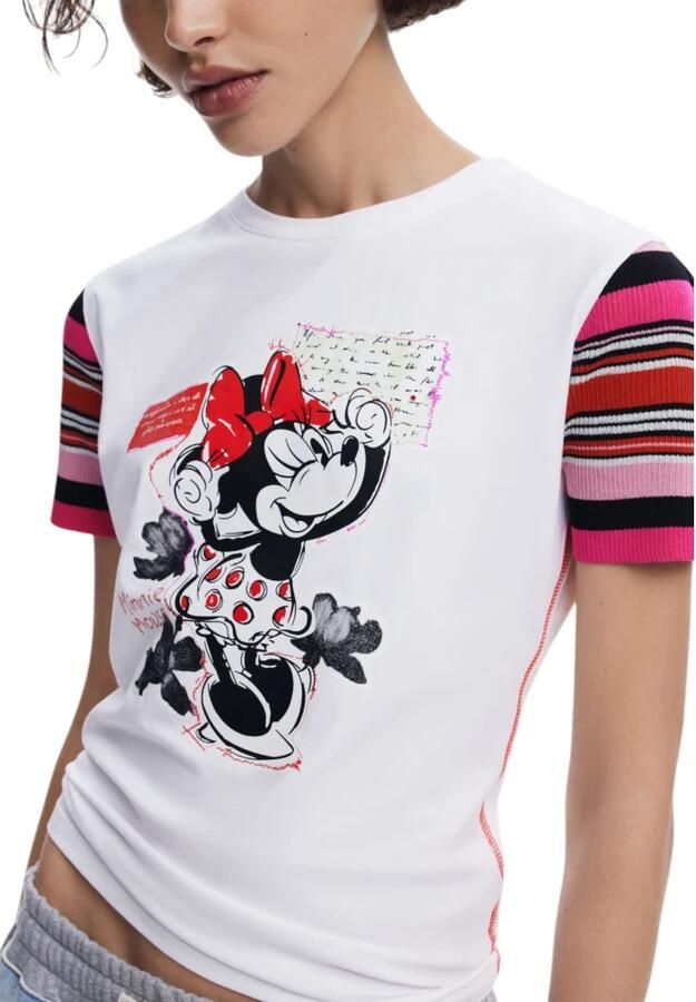 Desigual Overhemd Minnie Mouse TShirt Korte Mouw Ronde Hals - Foto 2