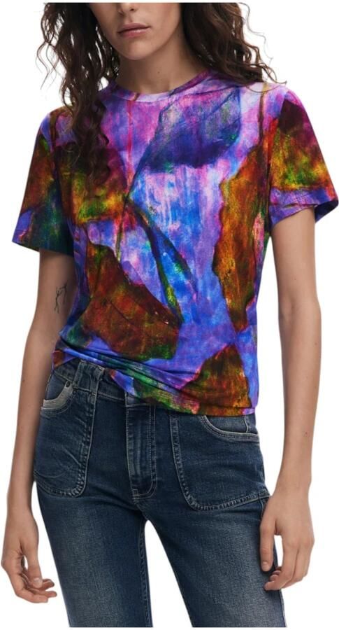 Desigual Korte Mouw T-shirt Lente Zomer Collectie Multicolor Dames