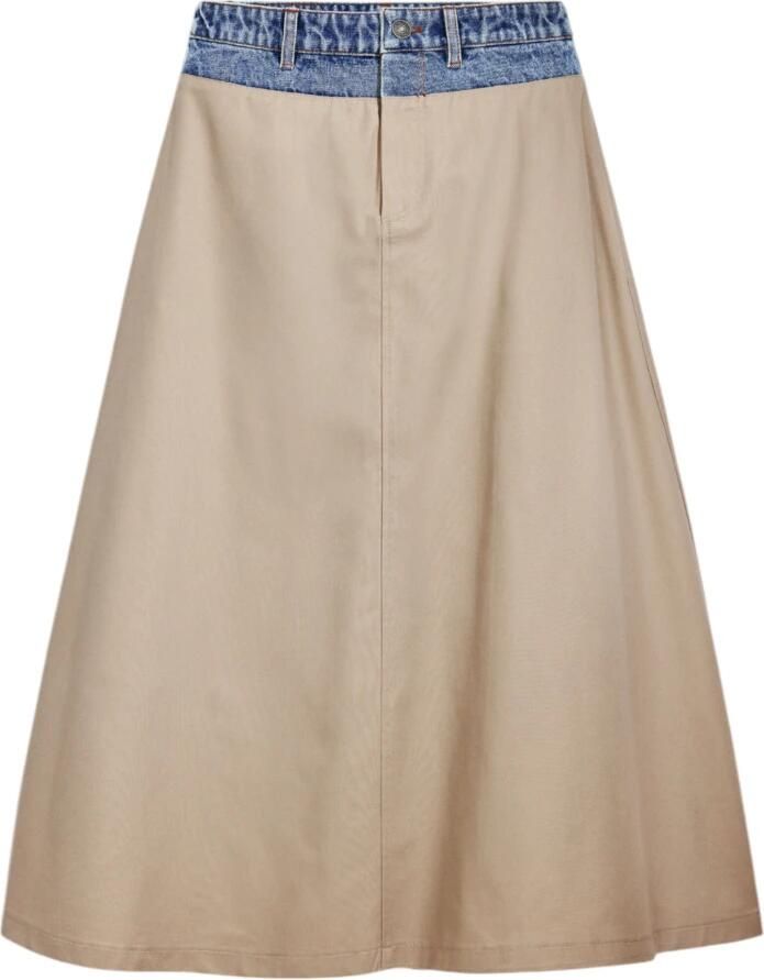 Desigual Lange jurk voor dames van katoen en lyocell samenstelling Beige Dames - Foto 4