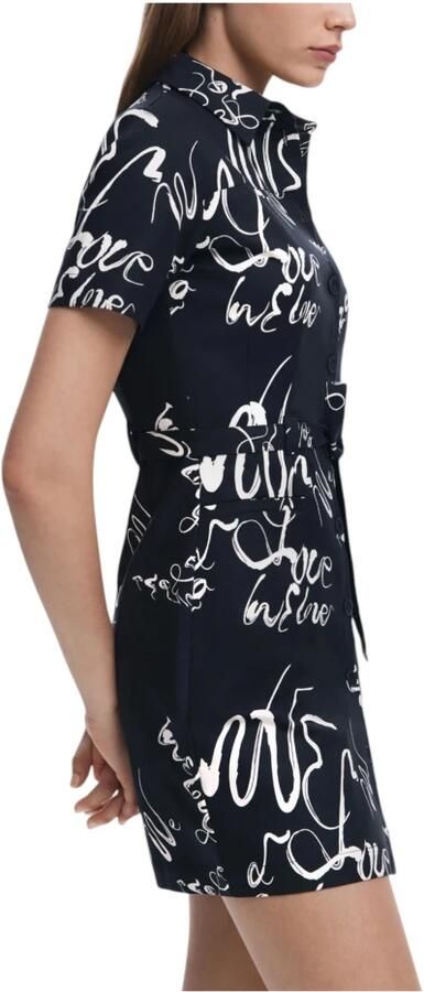 Desigual Lange Jurken Collectie in Katoenmix Black Dames