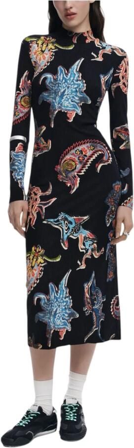Desigual Lange Jurken Collectie in Viscose Mix Black Dames - Foto 5