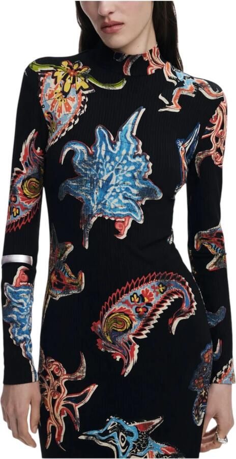Desigual Lange Jurken Collectie in Viscose Mix Black Dames - Foto 4