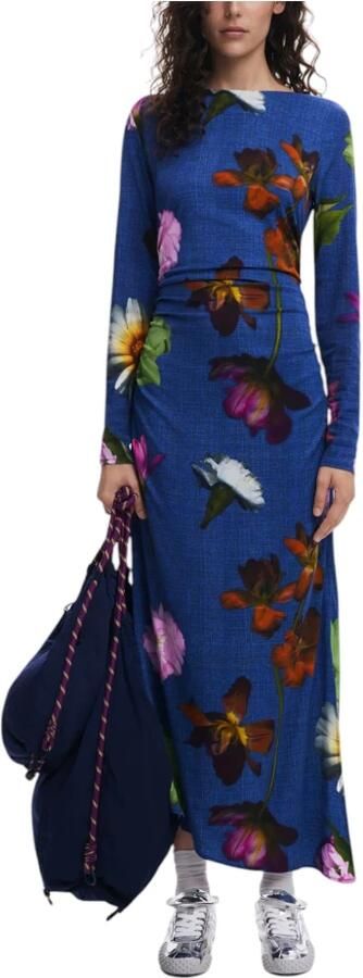 Desigual Lange Jurken Collectie in Viscose Mix Multicolor Dames - Foto 6