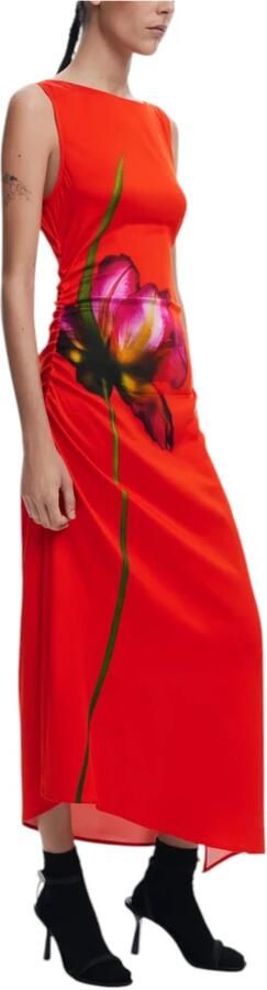 Desigual Jurk Midi-jurk met bloemenprint Maxi-jurk Mouwloos Boothals - Foto 5