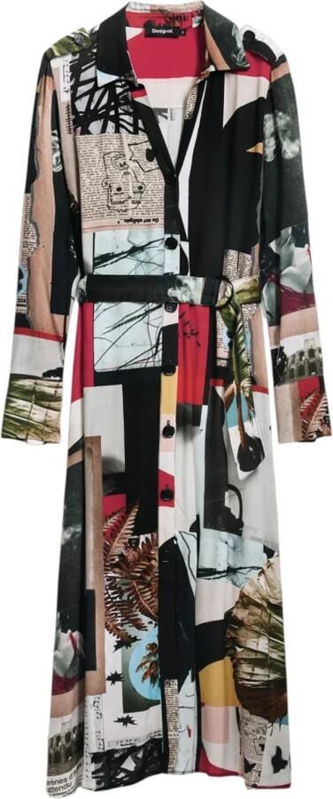 Desigual Gedrukte knoopjurk Lente Zomer Collectie Multicolor Dames - Foto 8