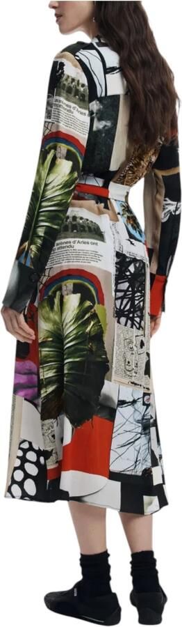 Desigual Gedrukte knoopjurk Lente Zomer Collectie Multicolor Dames - Foto 7