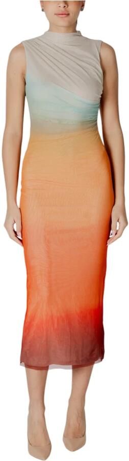 Desigual Lange Jurken Collectie Polyester Elastaan Multicolor Dames - Foto 4