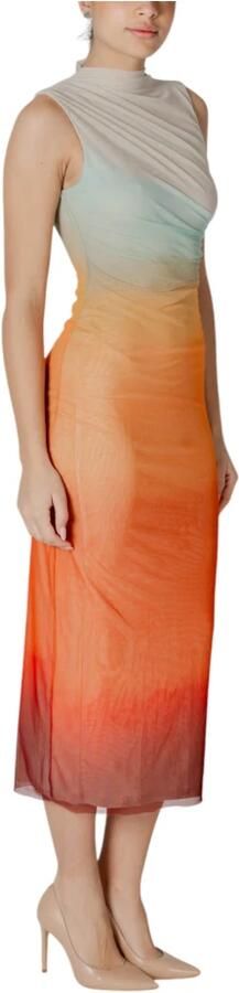 Desigual Lange Jurken Collectie Polyester Elastaan Multicolor Dames - Foto 2