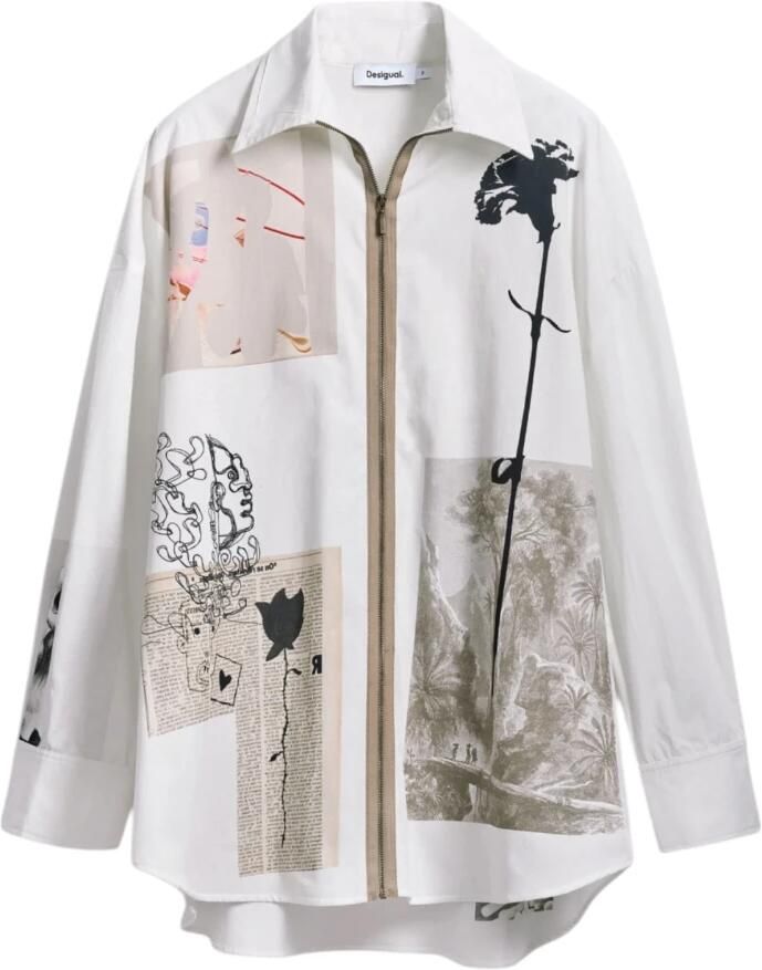 Desigual Lange katoenen damesoverhemd Multicolor Dames - Foto 7