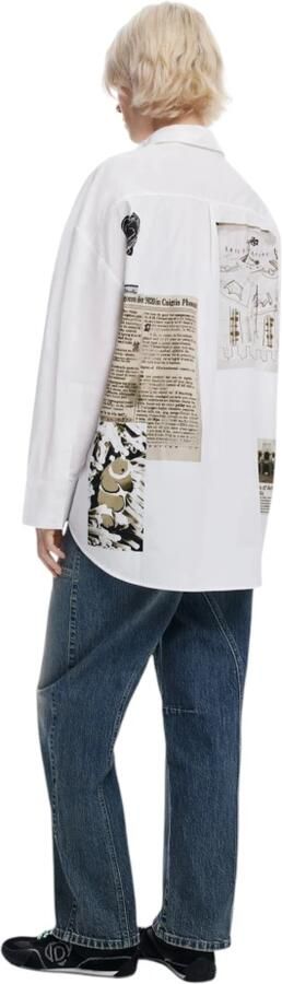 Desigual Lange katoenen damesoverhemd Multicolor Dames - Foto 6