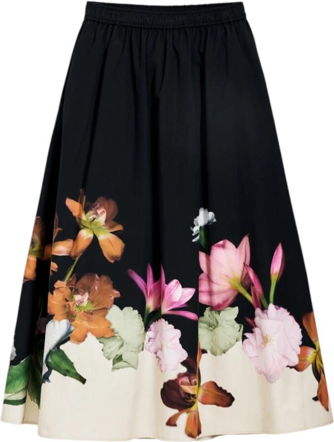 Desigual Lange katoenen rokken voor vrouwen Black Dames - Foto 4