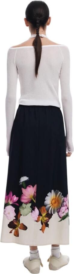 Desigual Lange katoenen rokken voor vrouwen Black Dames - Foto 3