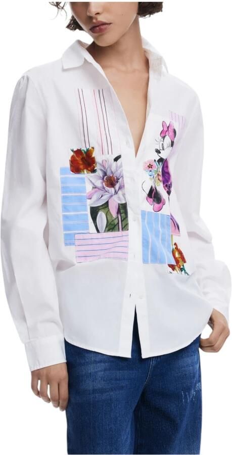 Desigual Lange Mouw Damesoverhemd Lente Zomer Collectie White Dames - Foto 4
