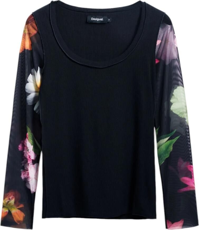 Desigual Casual Grafisch Bedrukt T-shirt Vrouwen Lente Zomer Black Dames - Foto 8