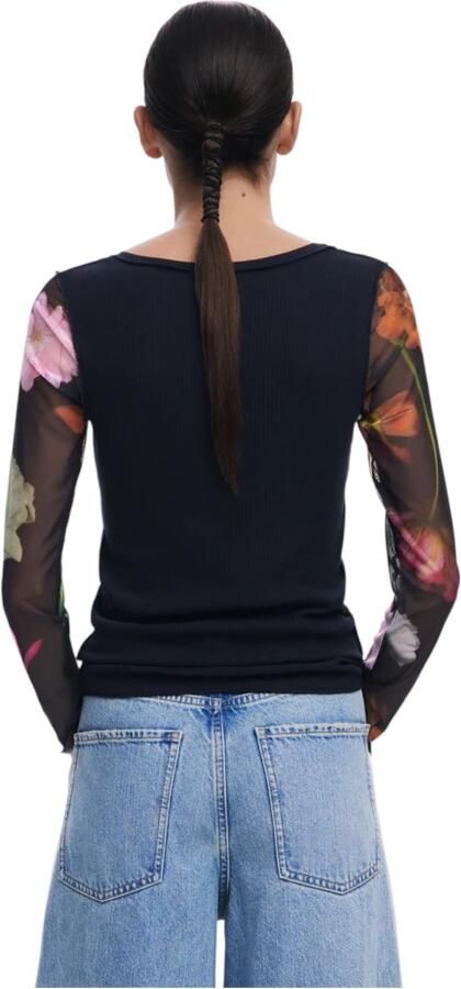 Desigual Casual Grafisch Bedrukt T-shirt Vrouwen Lente Zomer Black Dames - Foto 5