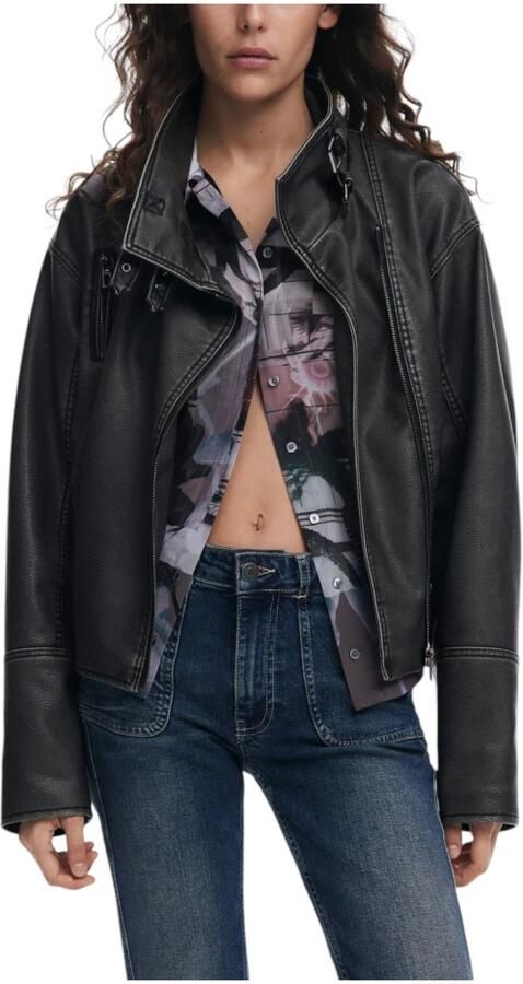 Desigual Polyester Lente Zomer Damesjassen Collectie Black Dames - Foto 4