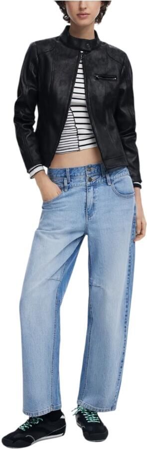 Desigual Zwarte Ritsjas Lente Zomer Vrouwen Black Dames - Foto 4