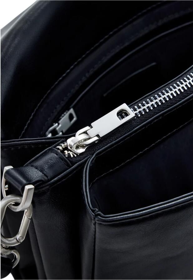 Desigual Zwarte Polyurethaan Dames Handtas Lente Zomer Black Dames