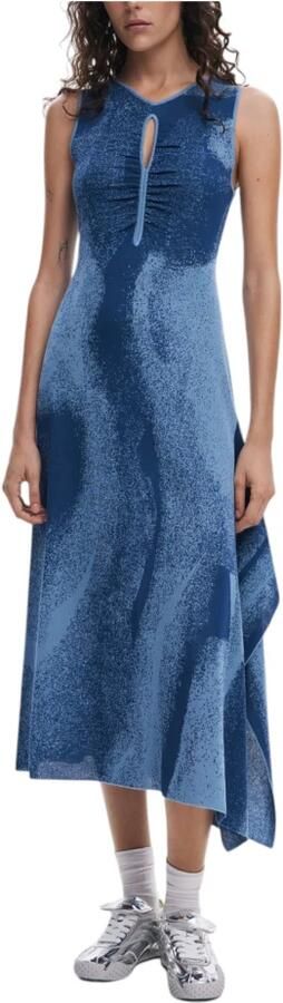 Desigual Lente Zomer Dames Lange Jurkencollectie Blue Dames - Foto 4