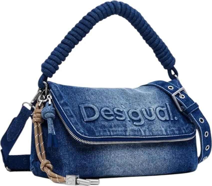 Desigual Blauwe Schoudertas met Rits Lente Zomer Vrouwen Blue Dames - Foto 7