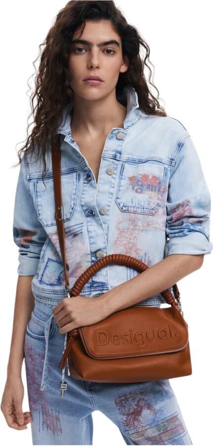 Desigual Bruine Polyethyleen Handtas Lente Zomer Collectie Brown Dames - Foto 6