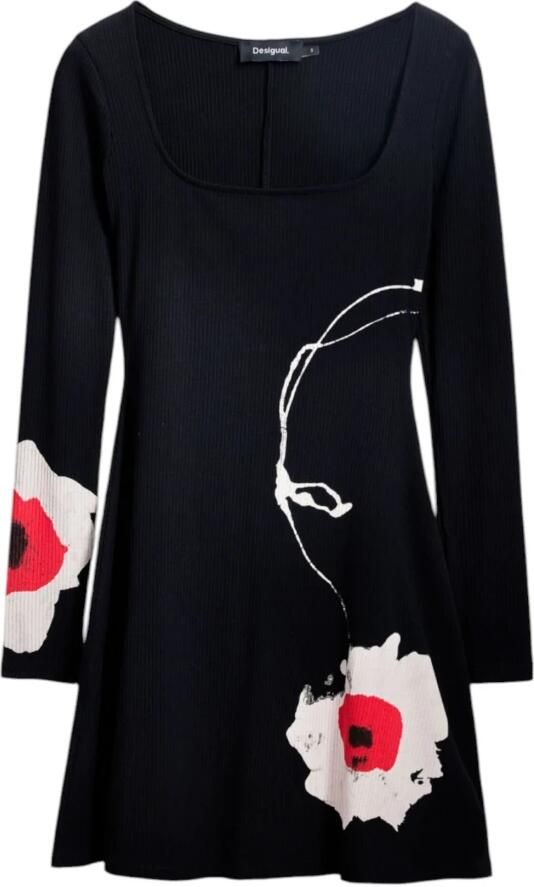 Desigual Lente Zomer Dames Midi Jurk Black Dames - Foto 4