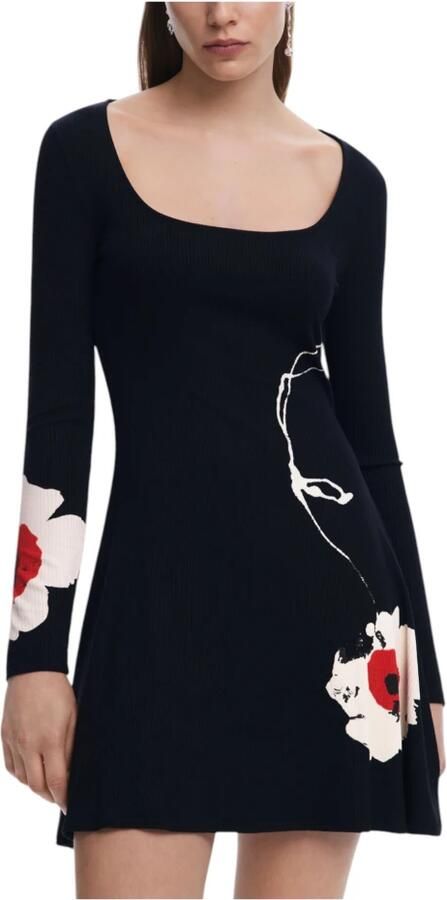 Desigual Lente Zomer Dames Midi Jurk Black Dames