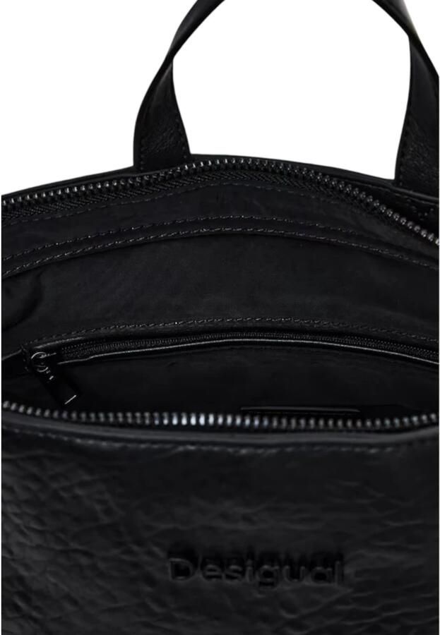 Desigual Gestructureerde Zwarte Handtas Lente Zomer Vrouwen Black Dames