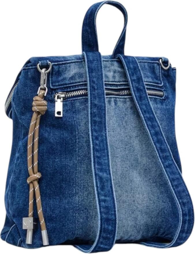 Desigual Blauwe Convertible Rugzak met Ritssluiting Blue Dames