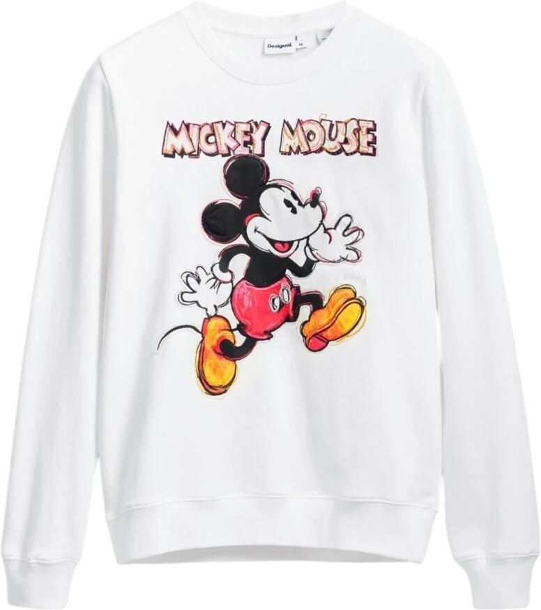 Desigual Wit Bedrukte Sweatshirt voor Vrouwen White Dames - Foto 4