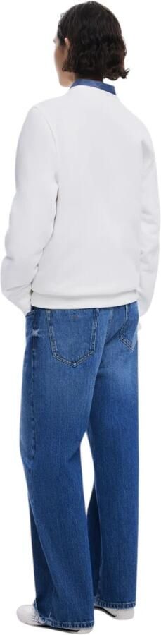 Desigual Wit Bedrukte Sweatshirt voor Vrouwen White Dames - Foto 3