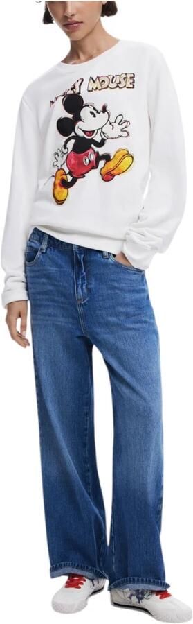 Desigual Wit Bedrukte Sweatshirt voor Vrouwen White Dames - Foto 2